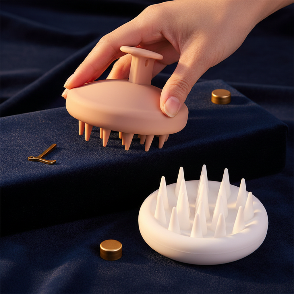 Main avec brosses fond élégant